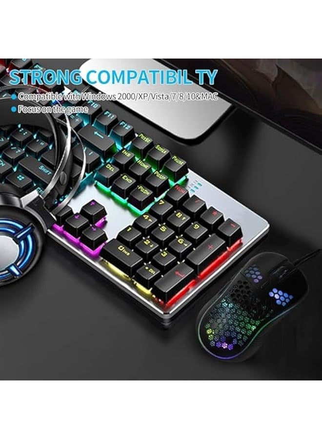 Wired Gaming Mouse with RGB On/Off Switch, 7200 DPI Adjustable, Ergonomic Lightweight Design, High Precision Sensor, USB Optical Mouse for PC/Mac, Gaming & Office Use (Black) - Image 4