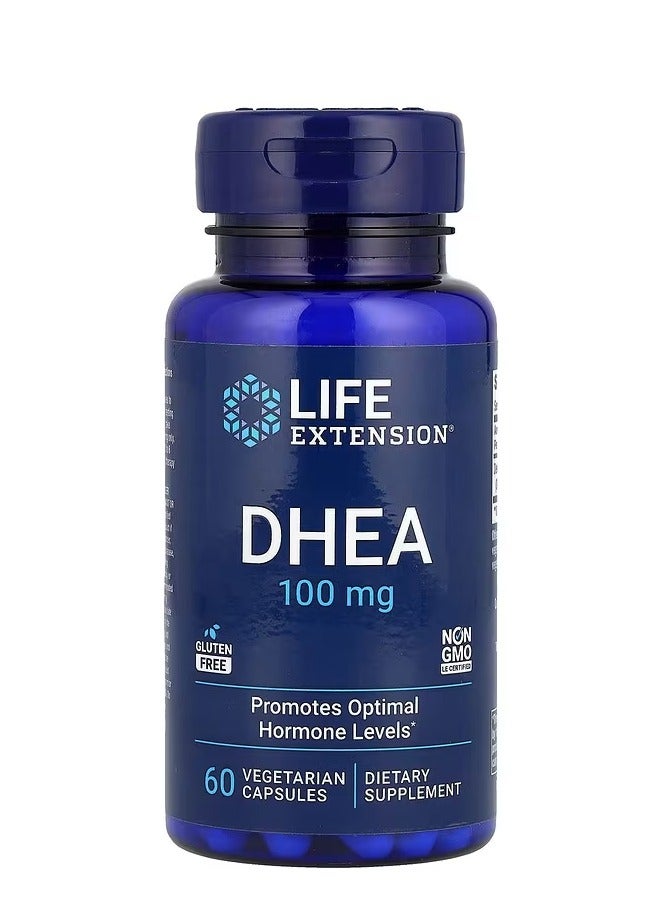 Life Extension DHEA, 100 mg, 60 Vegetarian Capsules - Image 1