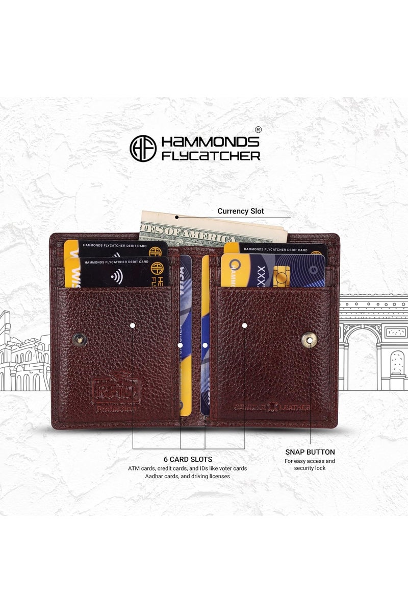 HAMMONDS FLYCATCHER Leather Unisex Card Holder, Brown, 8 Cm X 2 Cm X 10.5 Cm  - Image 4