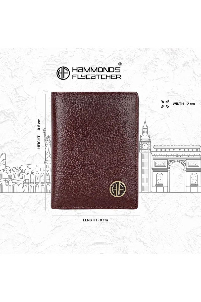Hammonds Flycatcher  Leather Card Holder Wallet for Man & Women, RFID Protected ATM/Credit Card Holder Wallet for Men with 6 Slots, Gift for Men,Women, Father, Husband, Boyfriend  | Best Price UAE