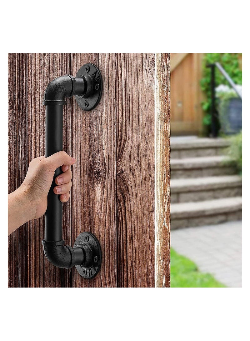 Black Floor with Threaded Hole, Malleable Iron Pipe for Industrial Vintage Style, DIY Project, Shelving Decoration, Furniture, 4PCS (1 Inch) - Image 4