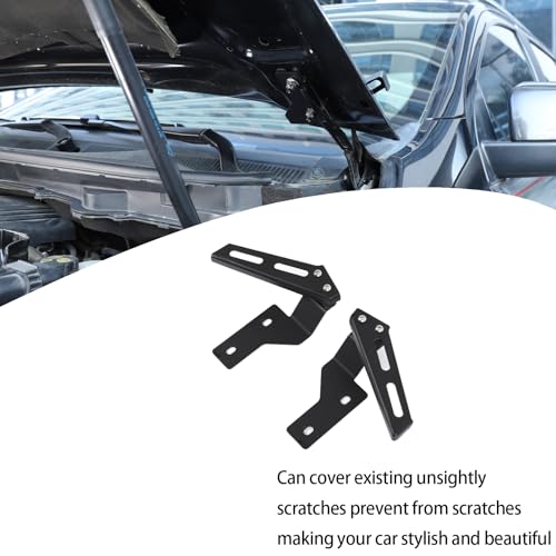 Lcojicep Car Hood Hinge Ditch Light Mount Brackets Compatible with Ford Ranger 2015-2022 Truck Hood Pod LED Spotlight Work Light Mounting Bracket Accessorie (Black B) - Image 4