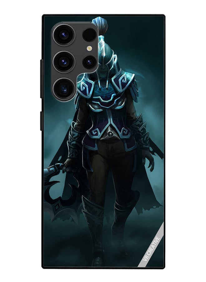 VR CREATIVE Protective Case Cover For Samsung Galaxy S24 Ultra Phantom Assassin, Dark Wraith Set, Dota 2 Design Multicolour  - Image 1