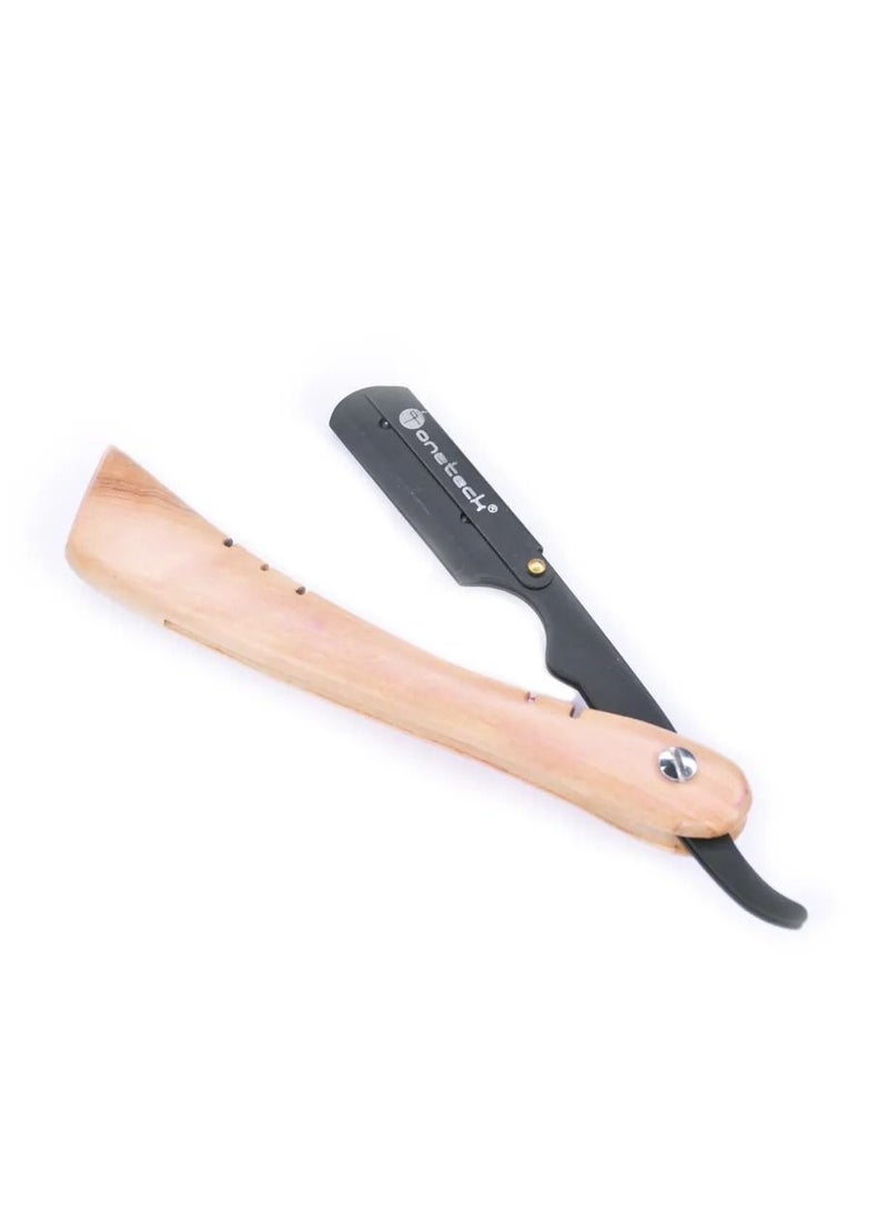 Onetech ماكينة حلاقة بمقبض خشبي| أسود - Image 2