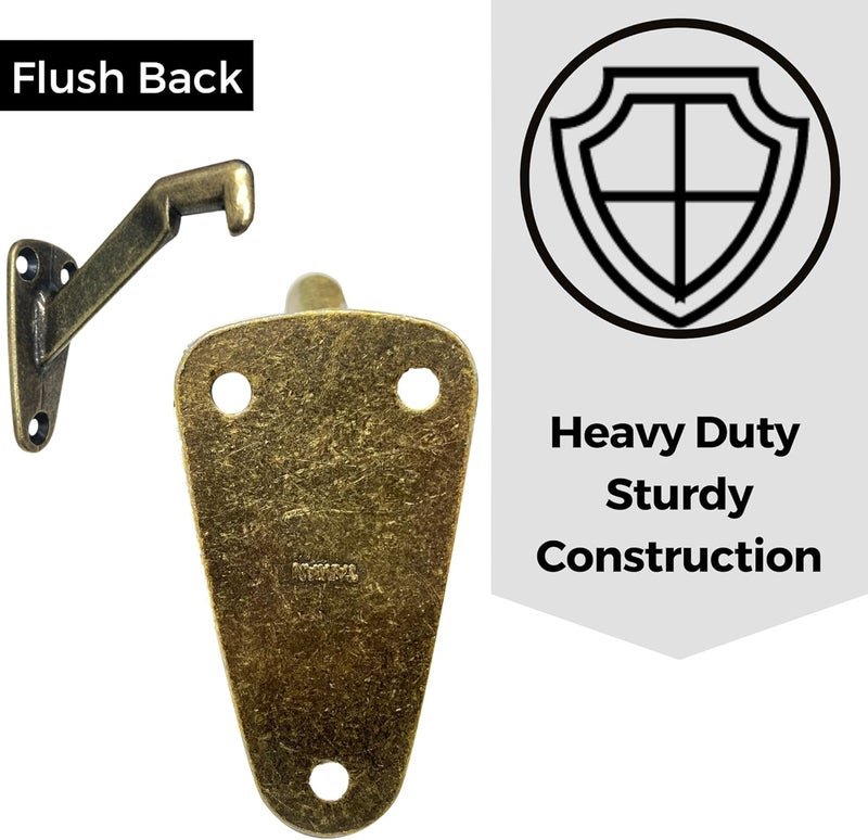 HOWTOOL Heavy Duty Handrail Bracket Antique Brass, 3 Pack | - Image 2