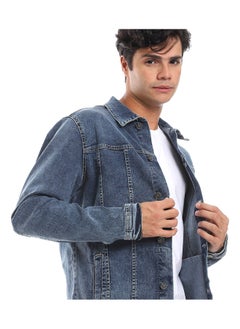 Andora Full Buttoned Casual Denim Jacket_ Blue Jeans  - Image 4