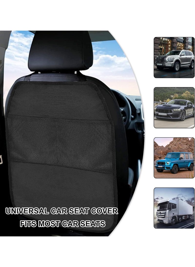 2 PCS Kick Mat Back Seat Protector, Waterproof Car Backseat Protective Kick Mat with 2 Mesh Pockets, Large Vehicle Seat Back Kick Mat Organizer for Kids, Car Accessories - Image 5