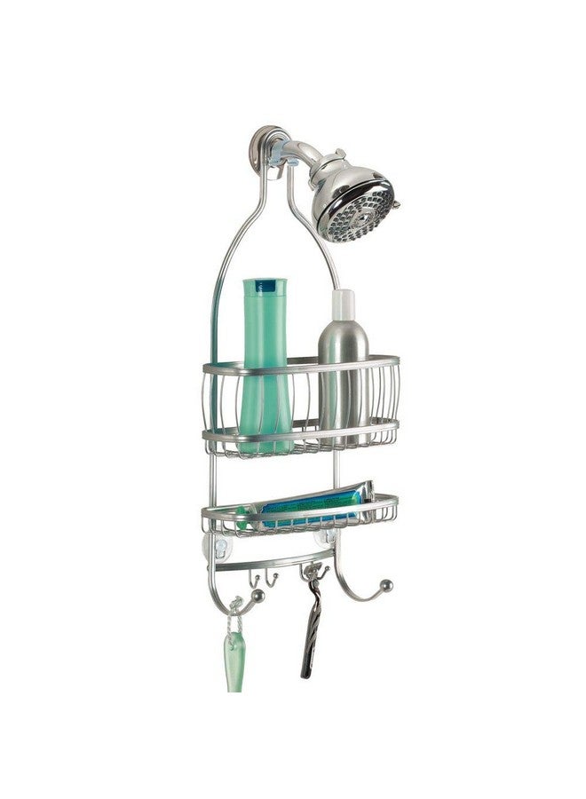 IDesign iDesign Metal Extra-Wide Hanging Shower Caddy, The York Collection - 10" x 4" x 22", Silver  - Image 1
