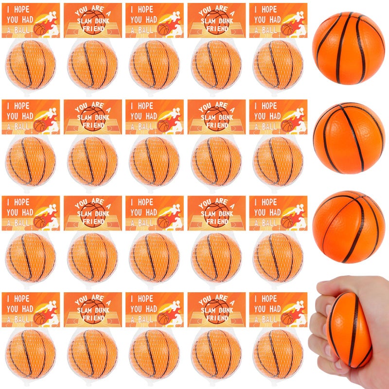 LiYiQ 24Pcs 236 Inch Basketball Stress Balls Mini Foam Squeeze Balls for Basketball Party Favors Basketball Party Decorations Basketball Goodie Bag Stuffers - Image 3