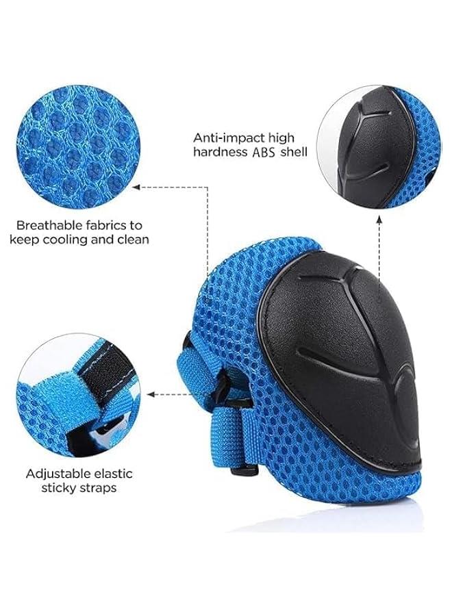 TRASSLE Kids Protective Gear Set, Kids Adjustable Skateboard Helmet Suitable for Ages 9-15 Years Toddler Boys Girls, Kids Knee Pads and Elbow Pads Set for Bicycle Skateboard Scooter - Image 4