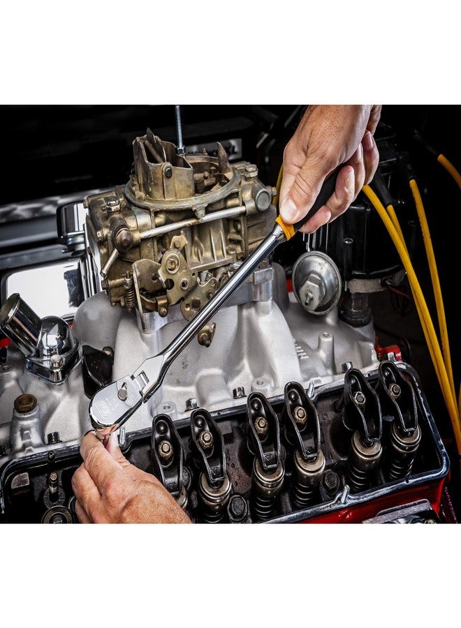 GEARWRENCH 1/4" Drive 90 Tooth Cushion Grip Flex Teardrop Ratchet - 81009T, Multi - Image 5