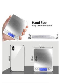 BEILINGDUN Accurate Electric Kitchen Scale,Mini Electronic Scale,Mini Digital Scale,Food Weighing Scale,Grams Scale Ounce Scale 3kg/0.1g Two Tray(Silver) 12.7 x 10.4 x 1.1cm  - Image 3