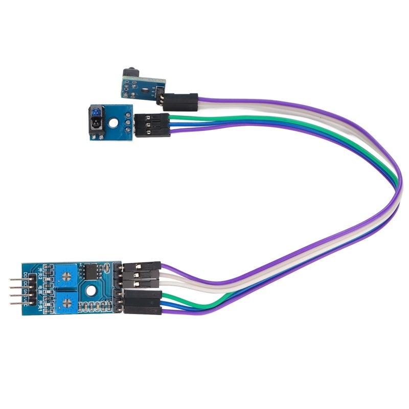 2 Way Tracing Module: TCRT5000 Chip, High Accuracy Sensitivity - Adjustable Potentiometer, Clean Signal Smart Car Sensor for Smart Car Obstacle Avoidance & Line Detection - Image 2