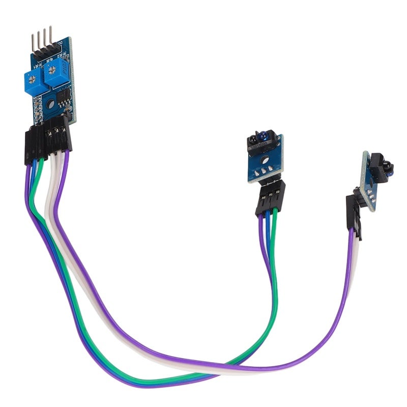 2 Way Tracing Module: TCRT5000 Chip, High Accuracy Sensitivity - Adjustable Potentiometer, Clean Signal Smart Car Sensor for Smart Car Obstacle Avoidance & Line Detection - Image 1