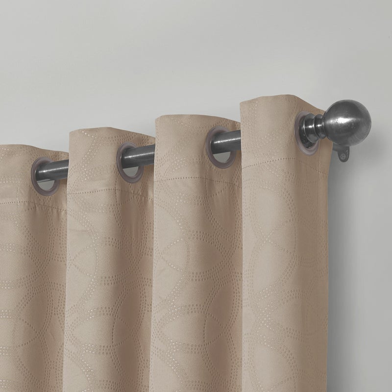 Eclipse Blackout Curtains for Bedroom - Kingston 52"" x 84"" Insulated Darkening Single Panel Grommet Top Window Treatment Living Room  Navy - Image 2