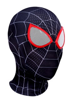 Miles Spider Masks, Superhero Masks Cosplay Costumes Mask, Black Spider Hero Mask, Superhero Cosplay Dress Up Masks for Age 6+ Years Old