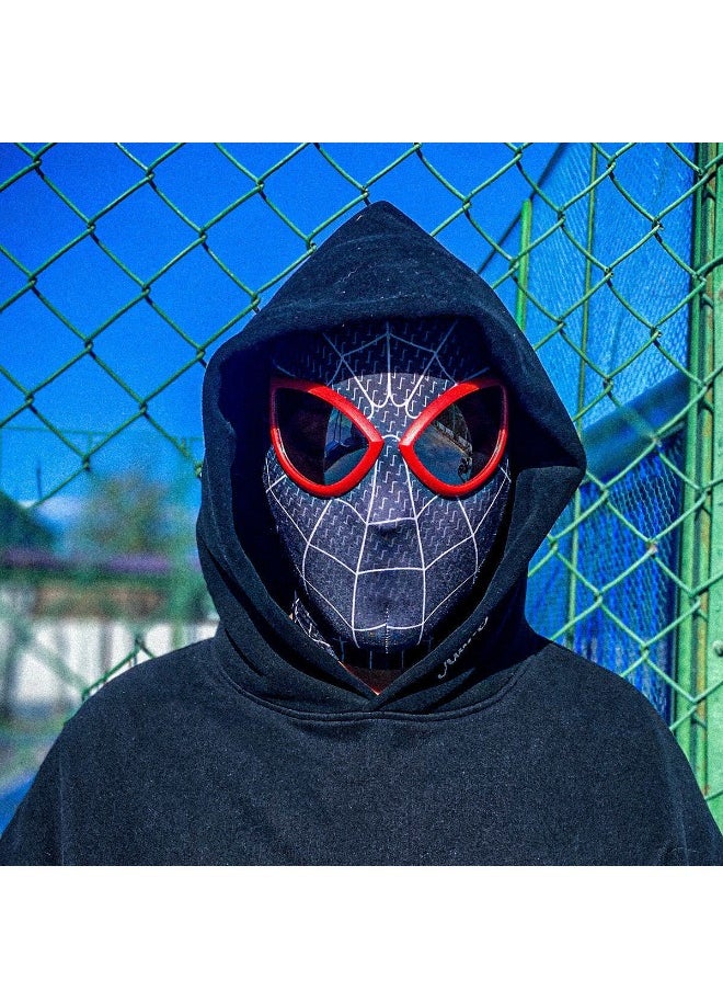 Generic - Miles Spider Masks, Superhero Masks Cosplay Costumes Mask, Black Spider Hero Mask, Superhero Cosplay Dress Up Masks for Age 6+ Years Old - Image 1