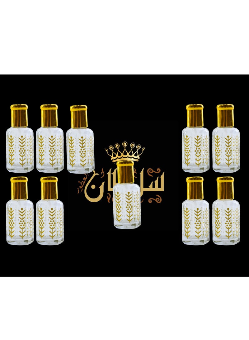 10 Pieces Mixed Sultan Perfumes Is Stable and Lasts Long Economical Package 12 Ml