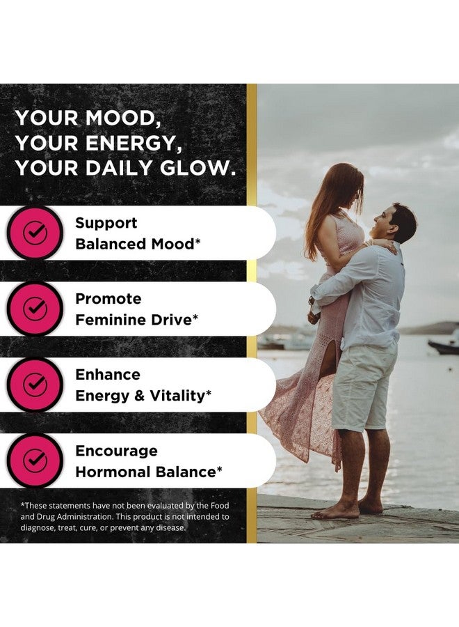 UNALTERED دعم توازن الهرمونات والمزاج للنساء من UNALTERED - يدعم بشكل طبيعي توازن الهرمونات والطاقة مع مستخلص جذور الماكا الحمراء وتريبلوس تيرستريس - مكمل غذائي - 90 كبسولة نباتية - Image 3