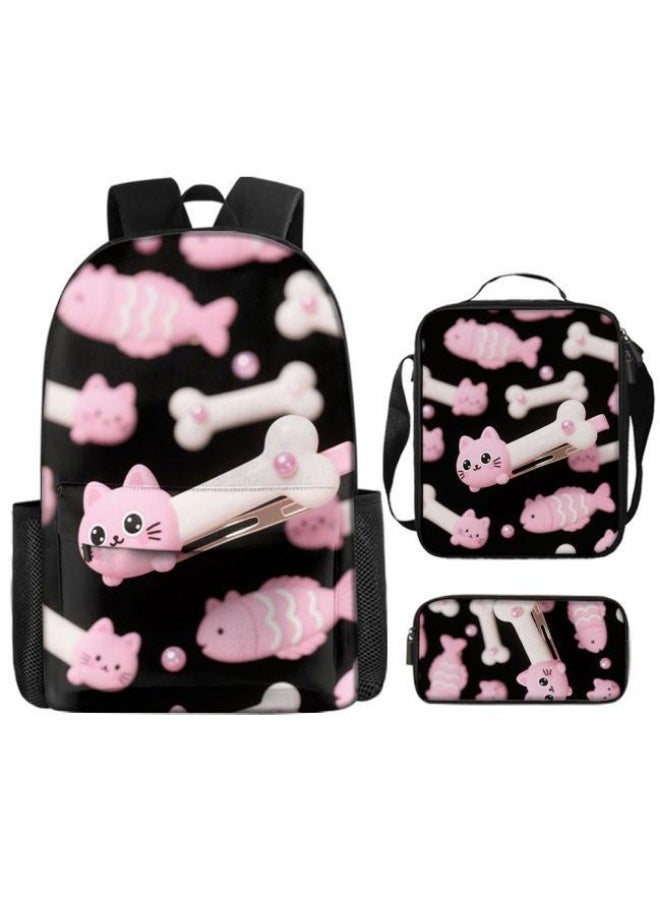 Bright Li Fire Cute cartoon bag set | shoulder + handbag + stationery bag | school season/holiday gift hot recommendation  - Image 2