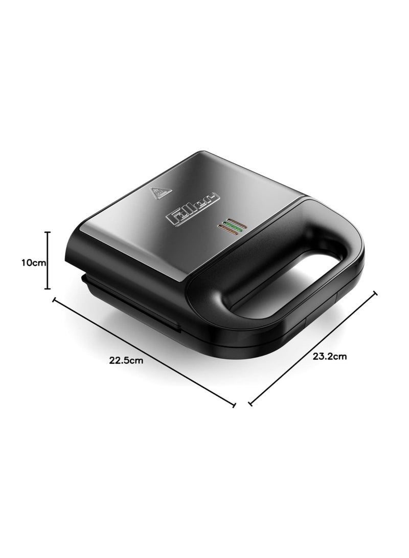Feller Germany 750W 2 Slice Sandwich Maker, Non-Stick DuPont Coating, Auto Temperature Control, 3 Indicator Lights, Cool-Touch Handle, Easy to Clean, 2-Year Guarantee SM200 UAE - Image 2