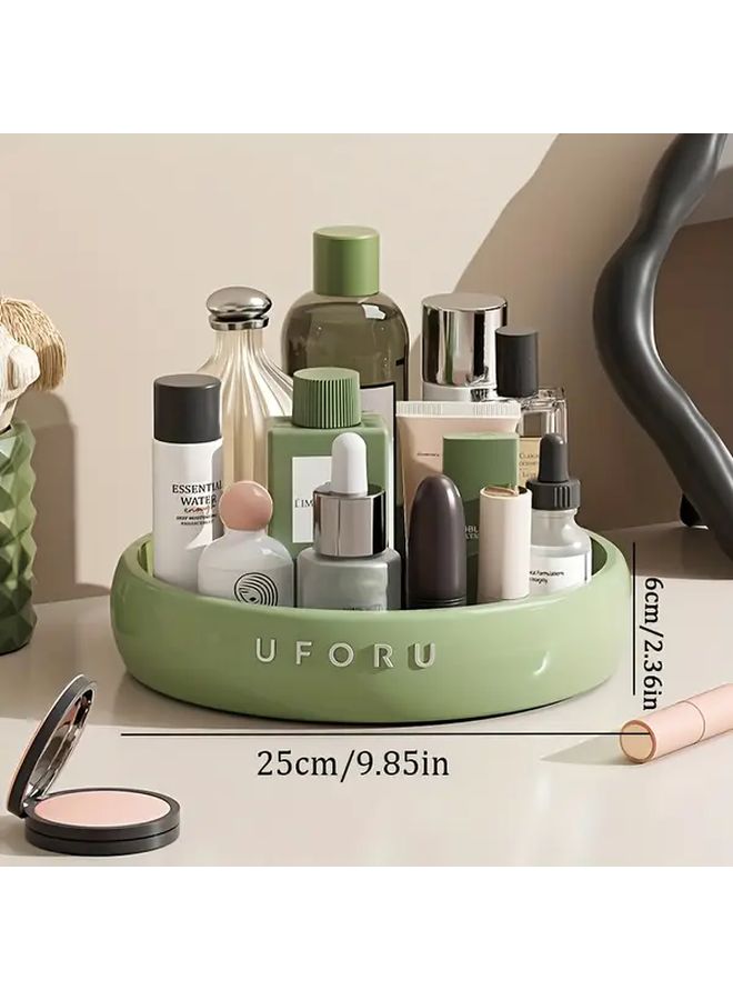 Uforu Rotating Kitchen Organizer White Large Capacity Countertop Spice Rack For Oil Vinegar And Seasonings Durable Plastic Space Saving Design Kitchen Organizers And Storage - Image 4