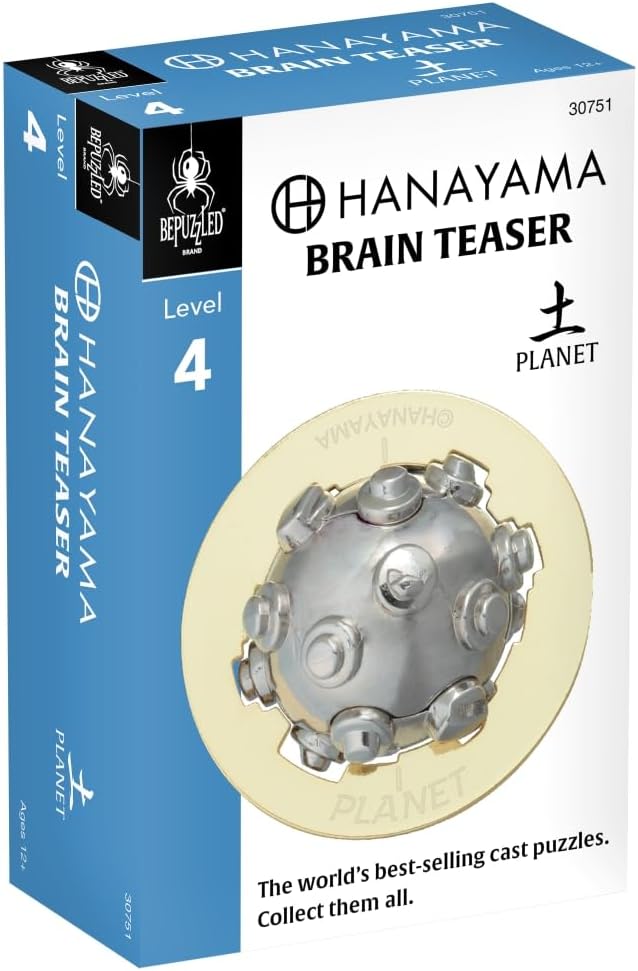 BePuzzled Planet Hanayama Cast Metal Brain Teaser Puzzle Level 4 MensaRated Puzzles for Kids and Adults Ages 12 and Up - Image 3