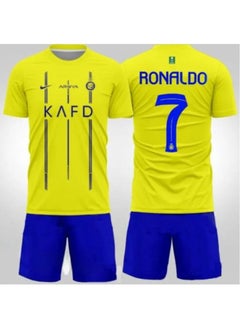 Generic Fans Jersey For Al Nassr FC(Nadi Al Nasr Al Saudi), Socket Jersey Suit for Fans,Appropriate Gift For Kids AND Men And Womens  - Image 1