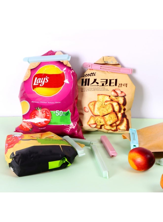 20-Piece Bread Bag Clip - Squeeze And Lock Food Bag Clip, Plastic Sealing Clip For Bread, Snacks, Potato Chips - Multiple Colors, Easy To Grip, Sealed And Sealed，Green，Pink  - Image 4