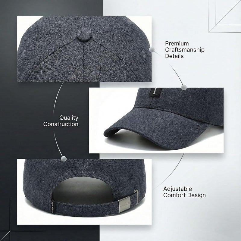 GoodTool Classic Men's Baseball Cap for Dad and Grandpa, Sports Sun Hat for All Seasons, Adjustable Golf Cap for Hiking, Camping,Fishing, Running, Travel (Light gray) - Image 5