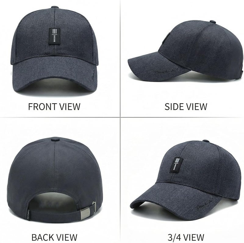 GoodTool Classic Men's Baseball Cap for Dad and Grandpa, Sports Sun Hat for All Seasons, Adjustable Golf Cap for Hiking, Camping,Fishing, Running, Travel (Light gray) - Image 3