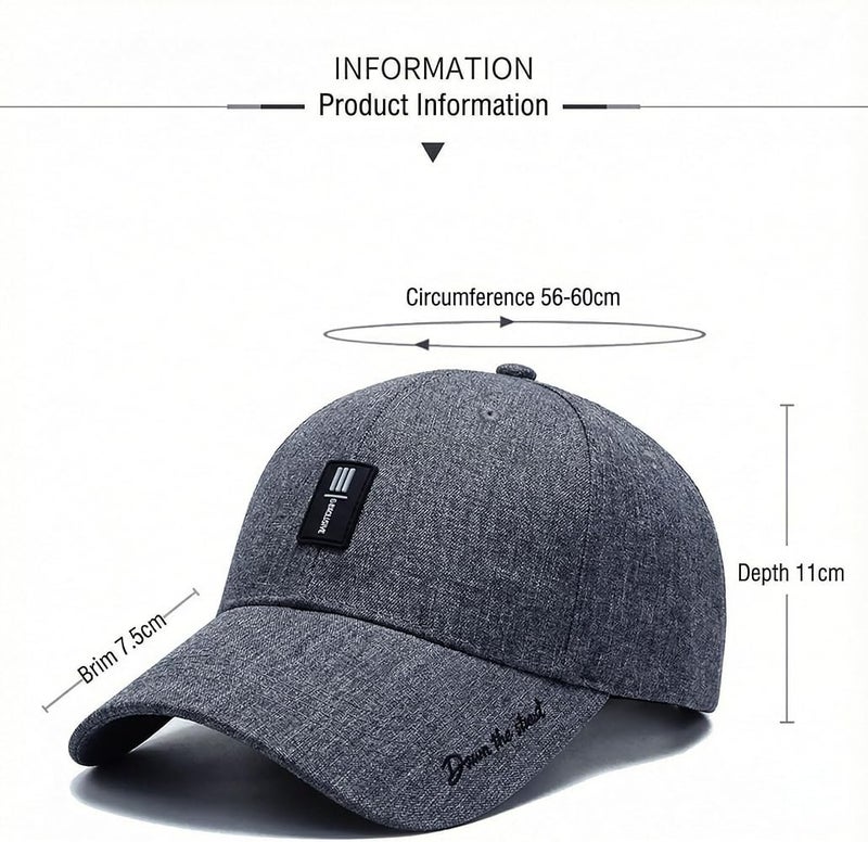 GoodTool Classic Men's Baseball Cap for Dad and Grandpa, Sports Sun Hat for All Seasons, Adjustable Golf Cap for Hiking, Camping,Fishing, Running, Travel (Light gray) - Image 4
