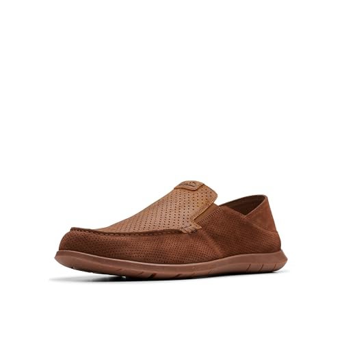Clarks Men's Flexway Easy Moccasin, Dark Brown Suede, 10.5 - Image 1