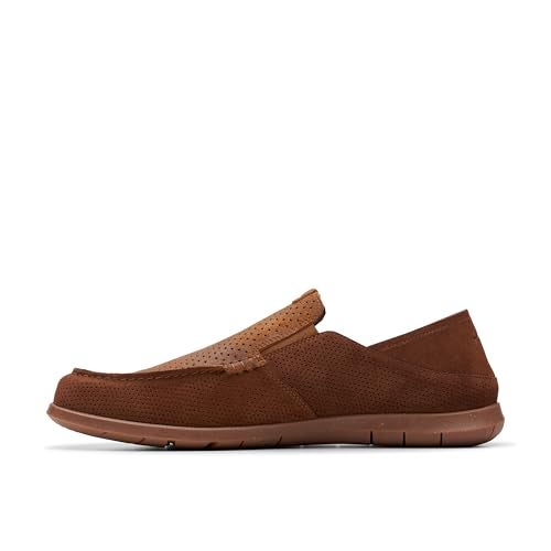Clarks Men's Flexway Easy Moccasin, Dark Brown Suede, 10.5 - Image 3