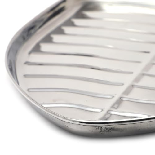 KCL Stainless Steel Leaf Shaped Banana Plates/Dinner Plates/Lunch Plates- 1 Unit (Diameter -21 Cms) - Image 5