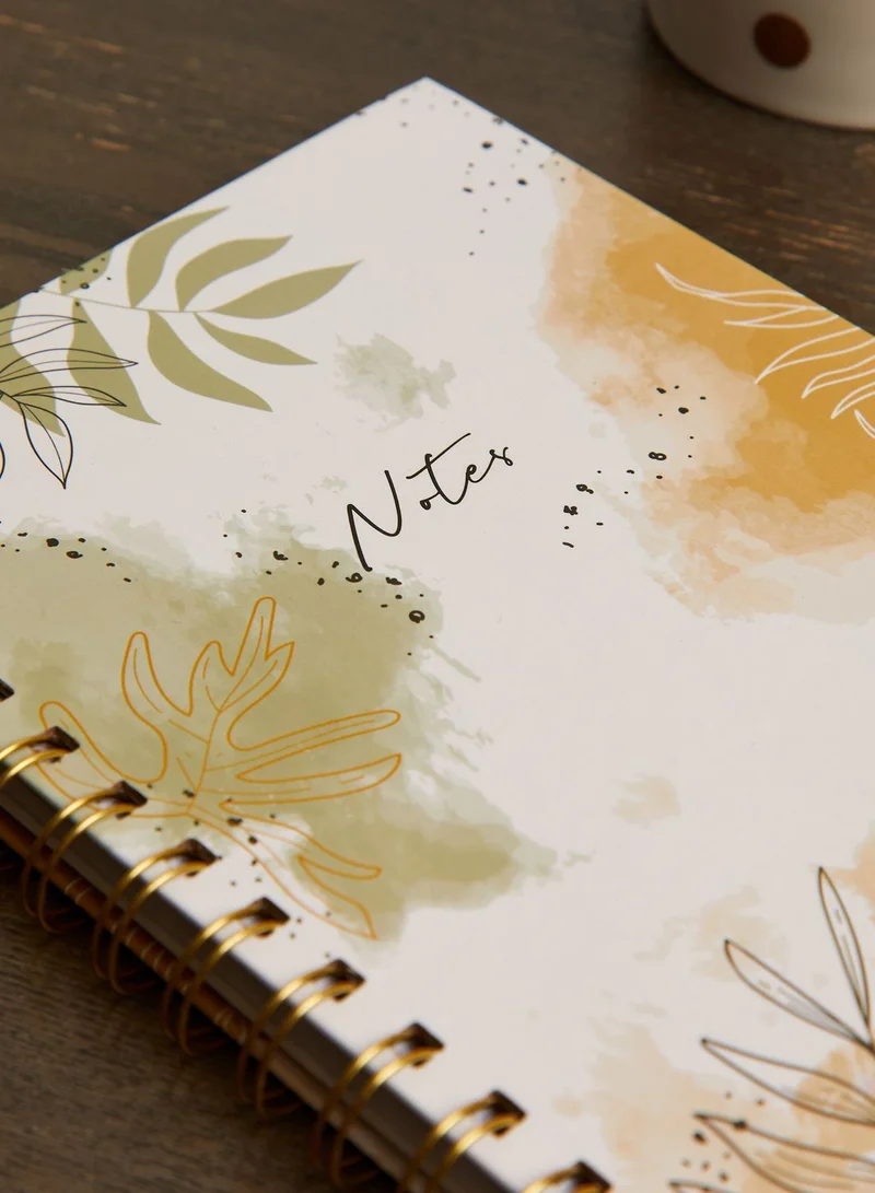Back to school kit A5 Spiral Hardcover Notebook - Palm