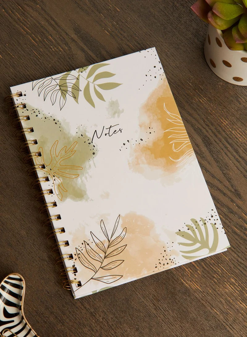 Back to school kit A5 Spiral Hardcover Notebook - Palm