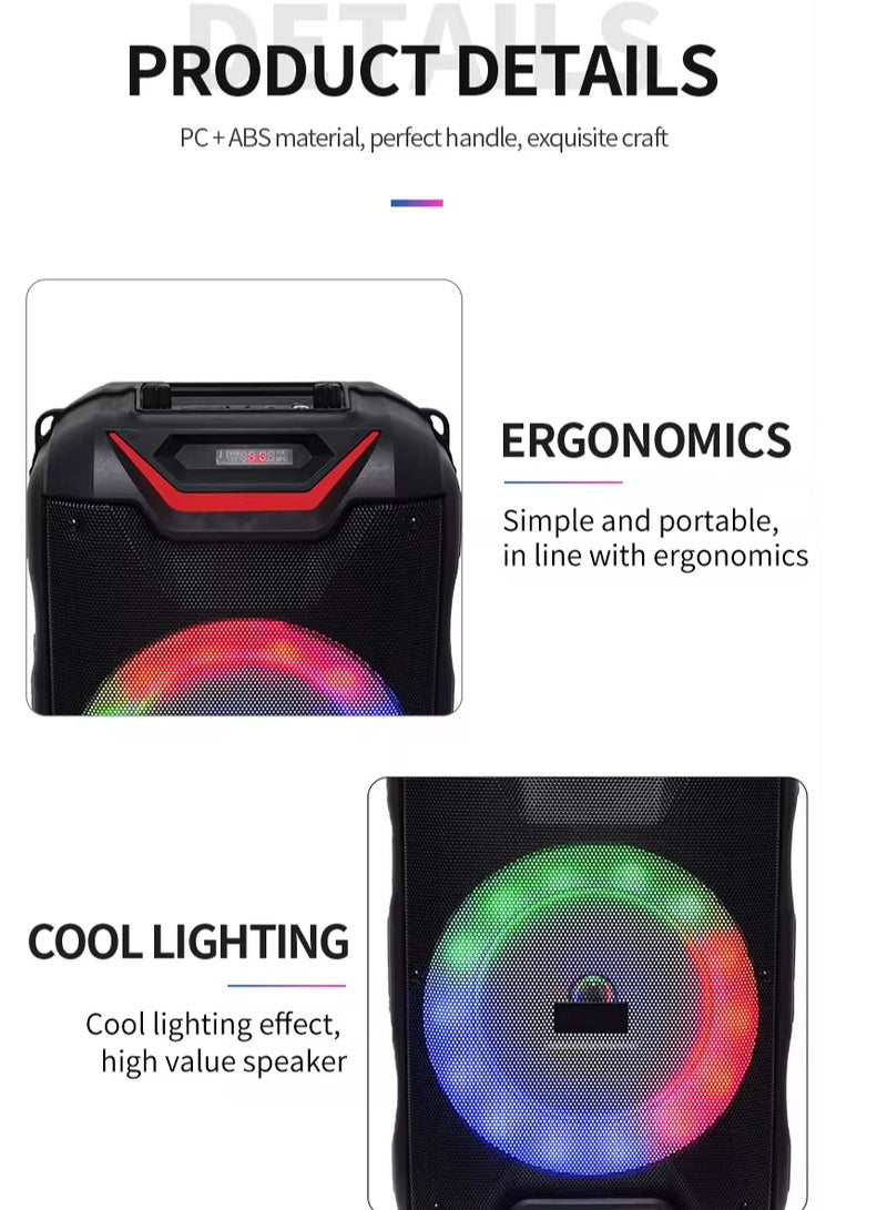 singe Wireless Bluetooth Speaker, Stereo Sound, FM Radio, TF Memory, USB Input, Mic Input rechargeable - Image 4