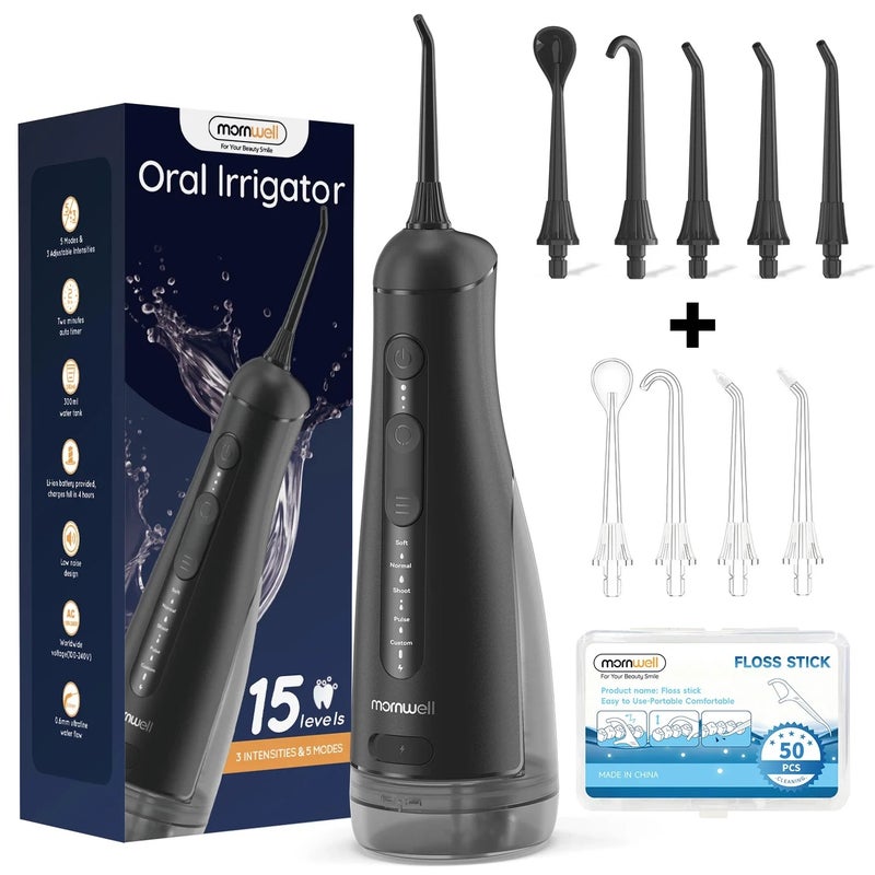 Mornwell F42 Water Dental Flosser IPX7 Waterproof 5 Modes 3 Pressure Irrigate for Oral Care Cleaning Teeth Effectively - Image 1