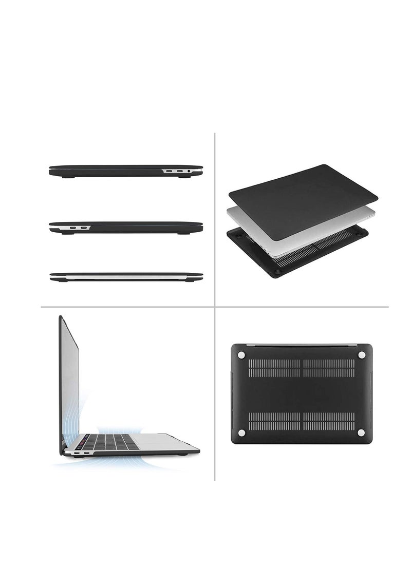 Generic Laptop Hard Shell Case for Mac Air 13.6 inch A3240 M4 Chip 2025/A3113 M3 Chip 2024/ A2681 M2 Chip 2022 Released, Matte Black  - Image 3