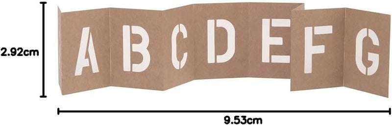 Hy-Ko ST-2 Reusable Number & Letter Stencils, 2 Inch, Tan - Image 5