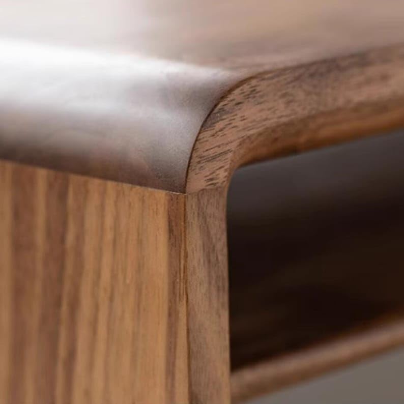 carpentray Dual Wooden Computer Monitor Stand, Monitor Riser Desk Shelf Desktop Stand TV Laptop Riser with Keyboard Storage Desk (Walnut Finish) - Image 4