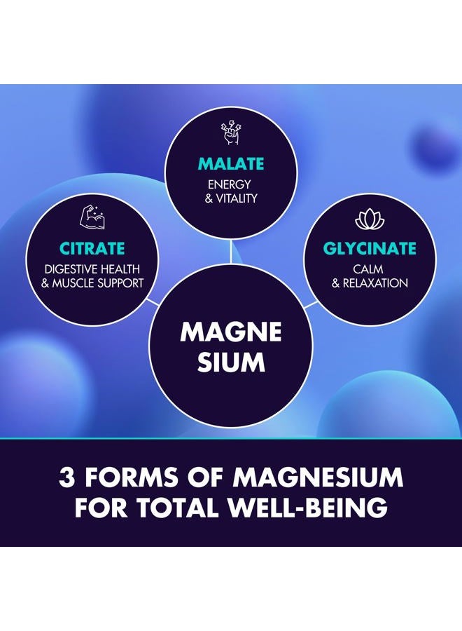 SECRET ELEMENT Magnesium Glycinate 2150MG Gummies for Women and Men, High Absorption Magnesium Glycinate, Citrate, Malate Gummies for Adults & Kids, Magnesium for Sleep Support, Sugar Free, Vegan, 60 Chews, Orange - Image 3