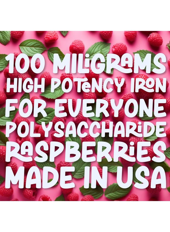 Hematex مكمل الحديد السائل حديد عالي القوة للنساء والبالغين من لورينس - 100 ملغ مركب الحديد متعدد السكاريد مكملات الحديد لفقر الدم ونقص الحديد، (توت العليق، 6 أونصات) - Image 5