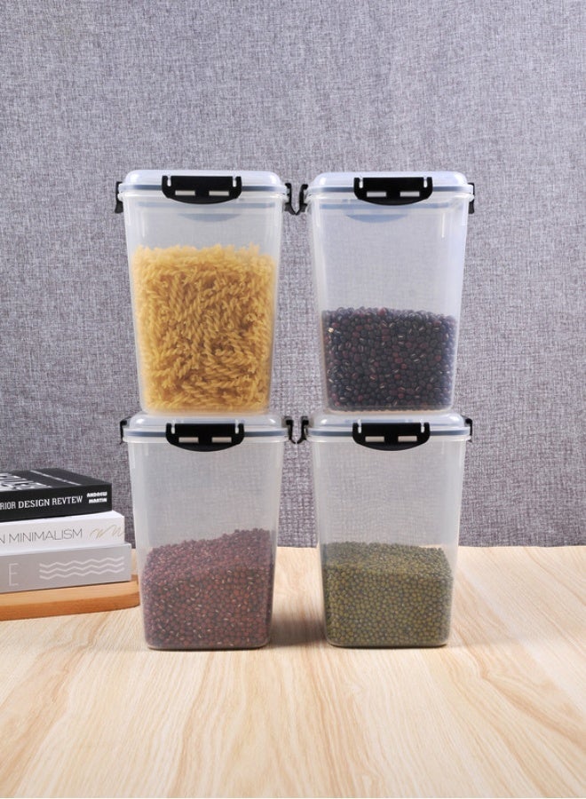 ايست من نون مجموعة صناديق طازجة من 4 قطع سعة 3.3 لتر - شفافة - Image 1