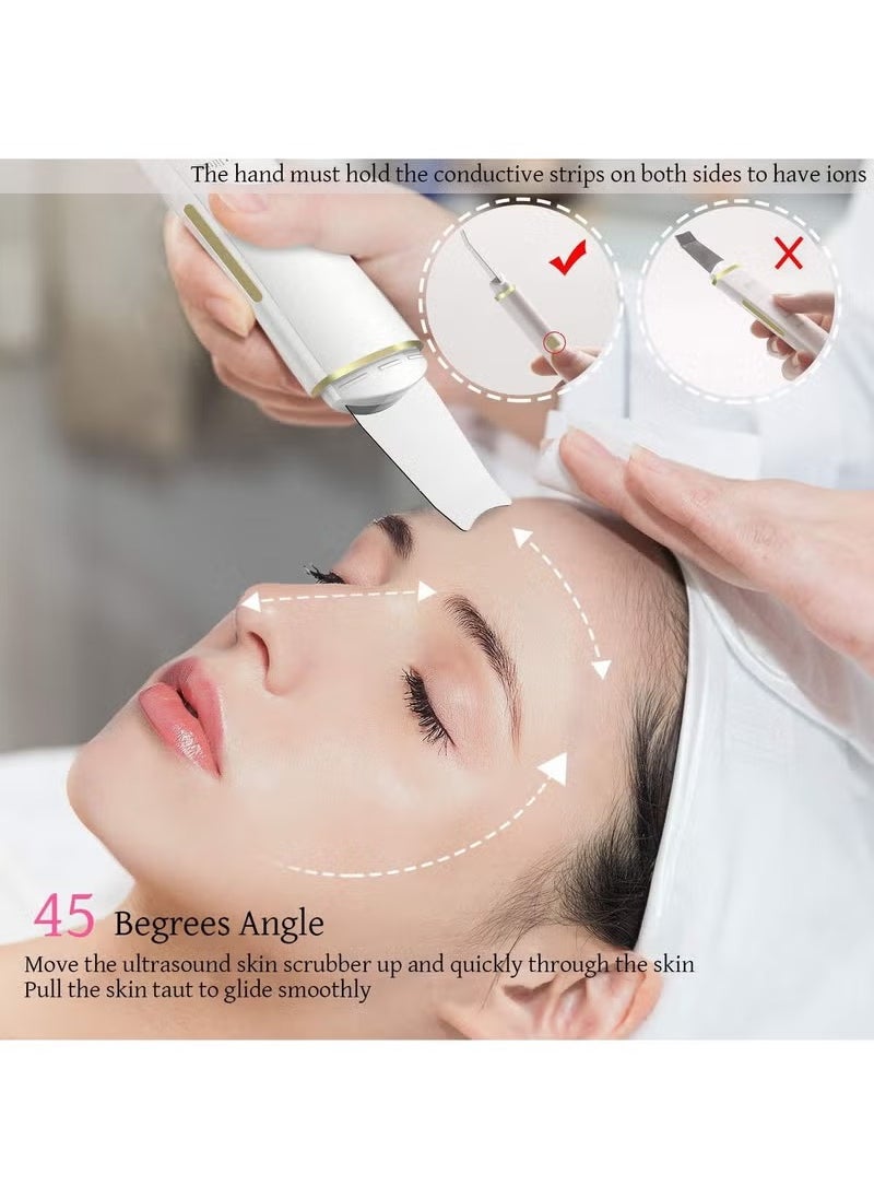 Generic Ultrasonic Skin Scrubber Vibration Face Spatula Blackhead Remover Facial Scrubber Shovel Clean Cavitation Peeling Facial Lifting  - Image 3