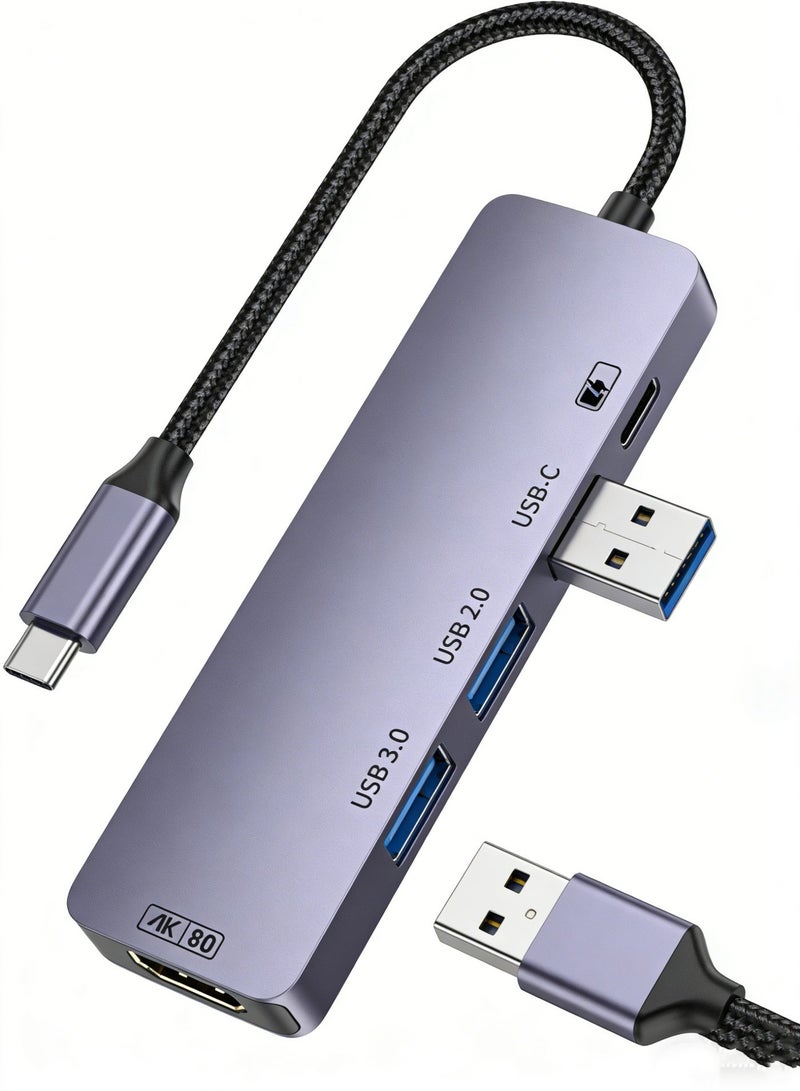 اسم المحتوى ناريلا Type‑C Multi‑Function Docking Station, Multi‑Port Laptop Adapter with HDMI Output العربية：محطة توصيل متعددة الوظائف من النوع‑C، محول منافذ متعددة لأجهزة اللابتوب مع مخرج HDMI - Image 1
