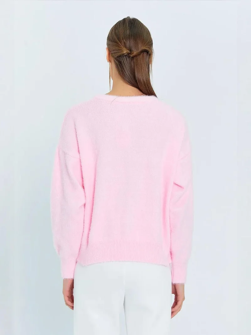 MixRay Mixray Buttoned Oversize Textured Cardigan