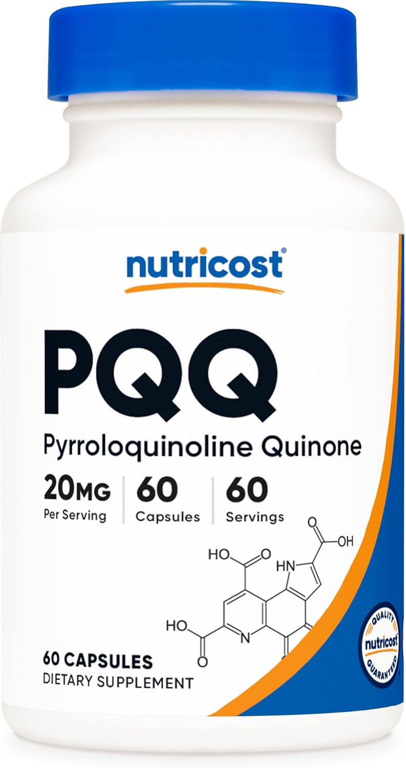 Nutricost PQQ Pyrroloquinoline Quinone 20mg 60 Capsules  Vegetarian Capsules NonGMO Gluten Free - Image 1