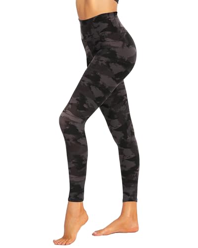 ZOOSIXX High Waisted Leggings for Women - Tummy Control Soft Opaque Printed Pants with Camo, Leopard for Workout Skating - Image 5